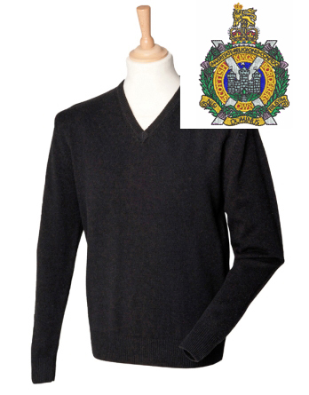 Kings Own Scottish Borderers Lambswool V-Neck Jumper