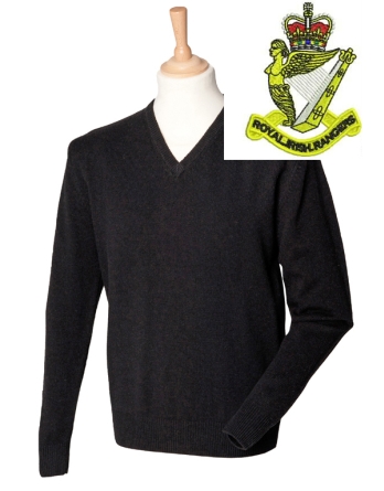 Royal Irish Rangers Regiment Lambswool V-Neck Jumper
