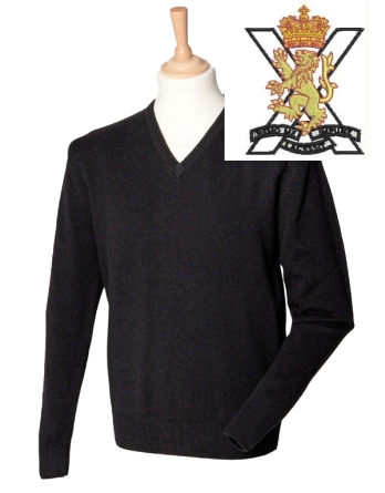 Royal Regiment of Scotland Lambswool V-Neck Jumper