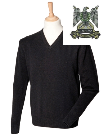 Royal Scots Dragoon Guards Regiment Lambswool V-Neck Jumper