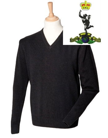 Royal Signals Regiment Lambswool V-Neck Jumper