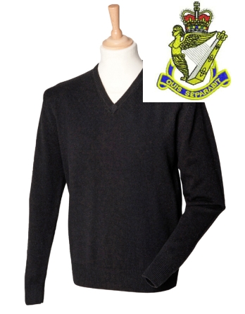 Royal Ulster Rifles Regiment Lambswool V-Neck Jumper