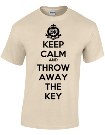 Military Police T-Shirt - Keep Calm and Throw Away the Key Print