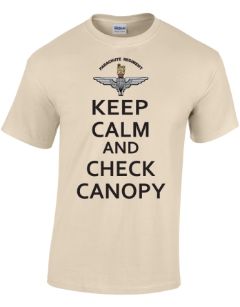 Parachute Regiment Keep Calm and Check Canopy T-Shirt Print