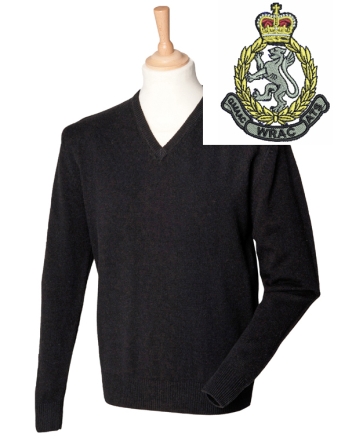 Womens Royal Army Corps Lambswool V-Neck Jumper