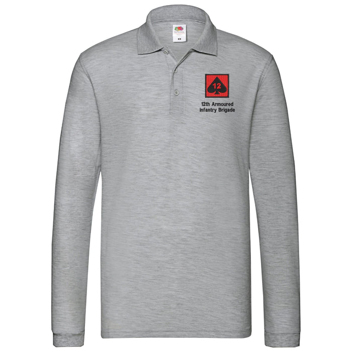 12th Armoured Infantry Brigade Long Sleeve Polo Shirt