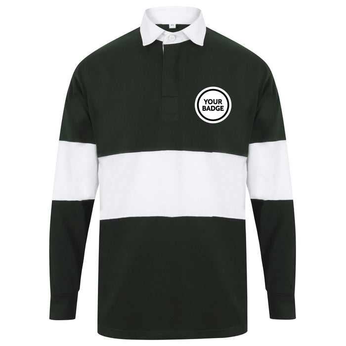 Long Sleeve Panelled Rugby Shirt - Choose Your Badge