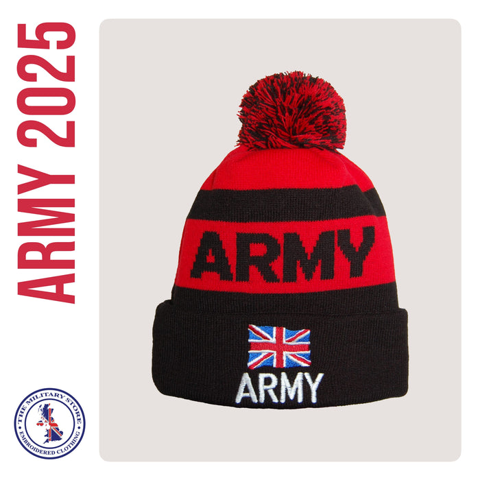 British Army Bobble Beanie Hat