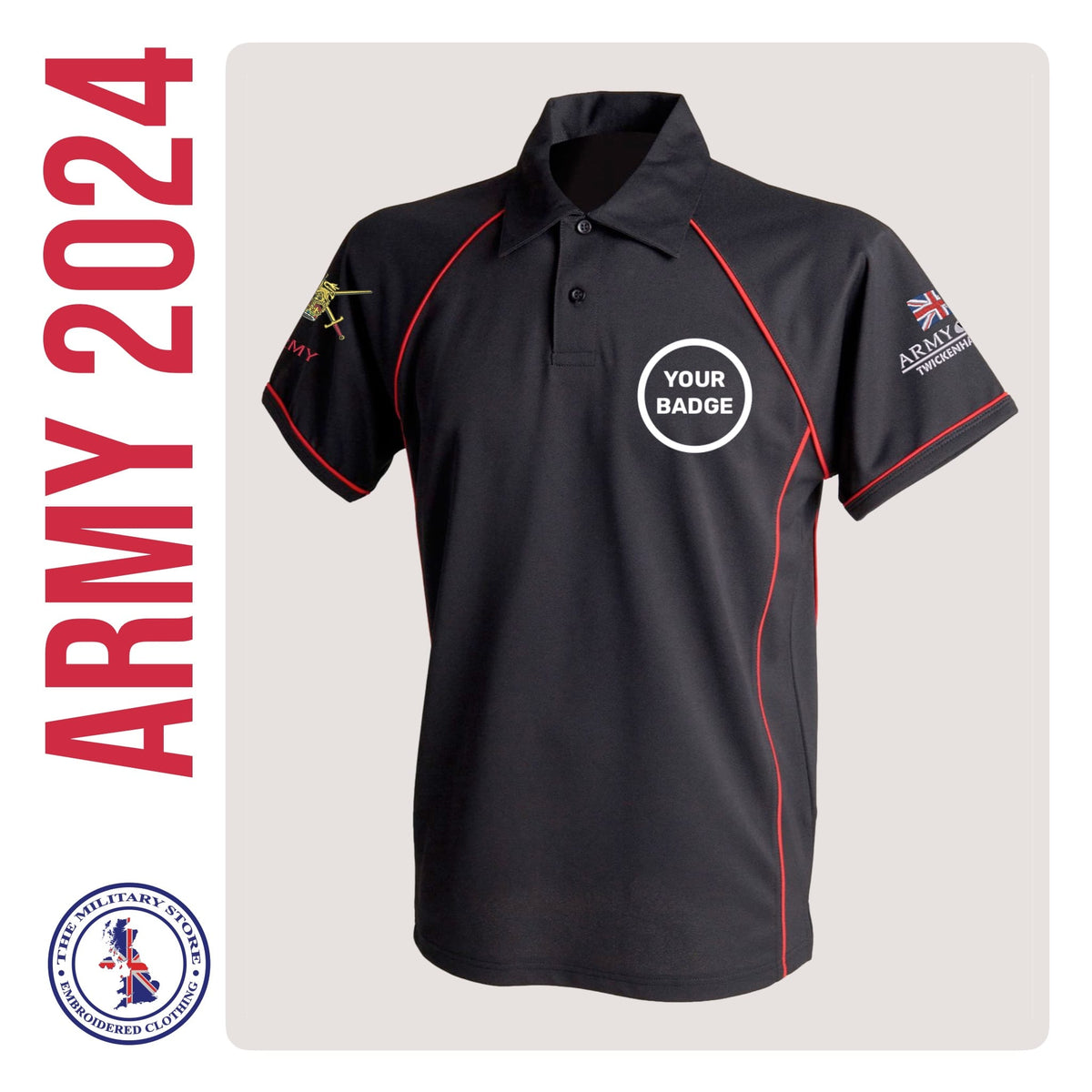 British Army Performance Polo Shirt Army V Navy 2024 The Military   Army Performance Polo Army V Navy 2024 1200x1200 