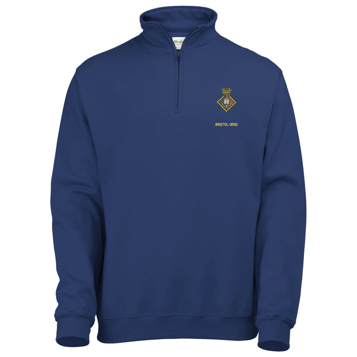 Bristol University Royal Naval Unit 1/4 Zip Sweatshirt