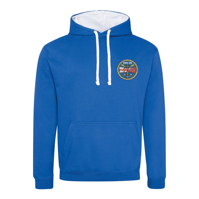 FIOC UK (Fleet Information Operations Center) Varsity Contrast Hoodie