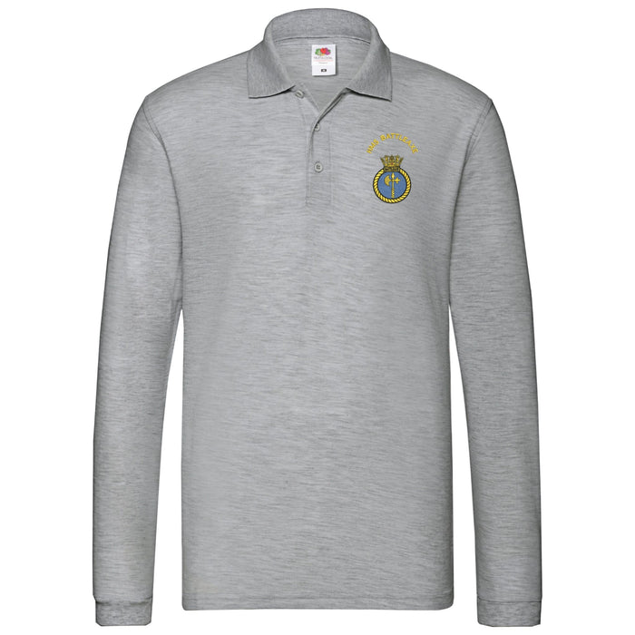 HMS Battleaxe Long Sleeve Polo Shirt