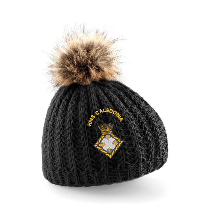 HMS Caledonia Pom Pom Beanie Hat