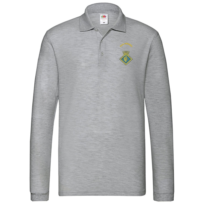 HMS Hermes Long Sleeve Polo Shirt