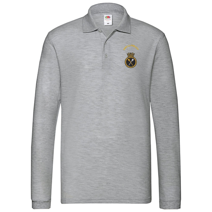 HMS Llandaff Long Sleeve Polo Shirt