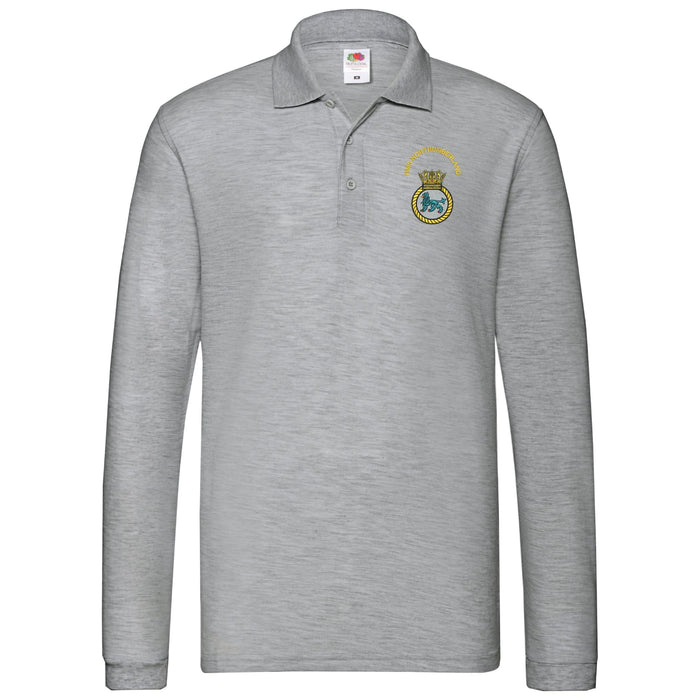 HMS Northumberland Long Sleeve Polo Shirt