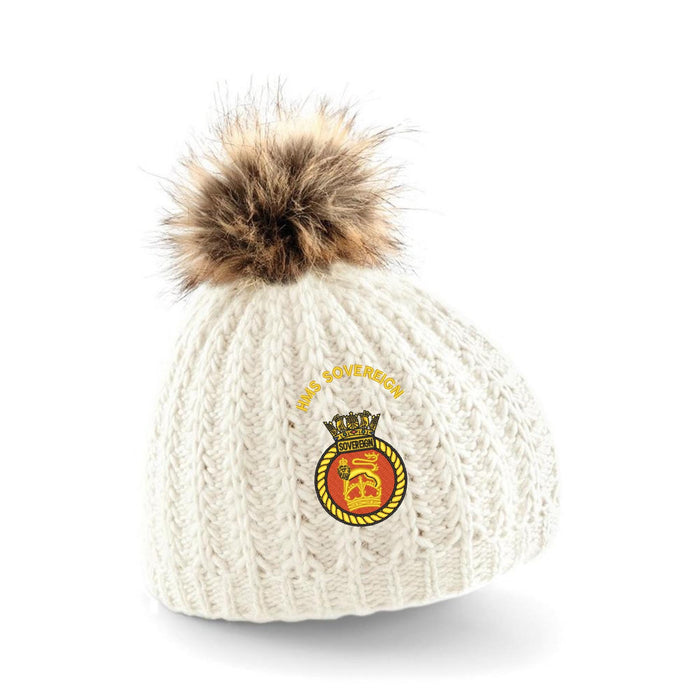 HMS Sovereign Pom Pom Beanie Hat