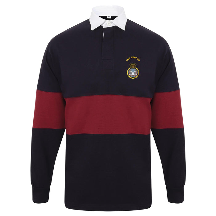 HMS Spartan Long Sleeve Panelled Rugby Shirt