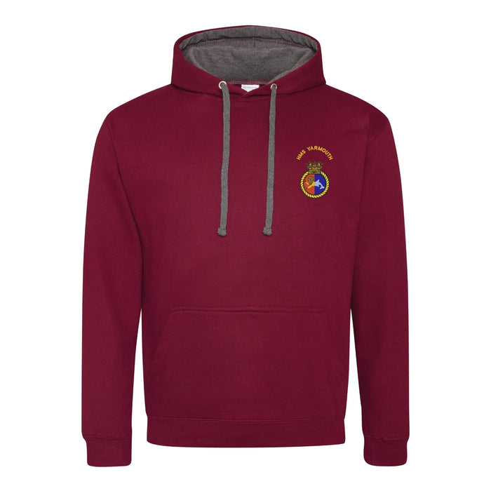 HMS Yarmouth Varsity Contrast Hoodie