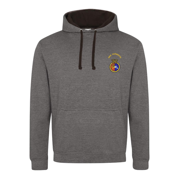 HMS Yarmouth Varsity Contrast Hoodie