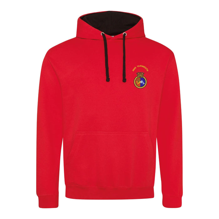 HMS Yarmouth Varsity Contrast Hoodie