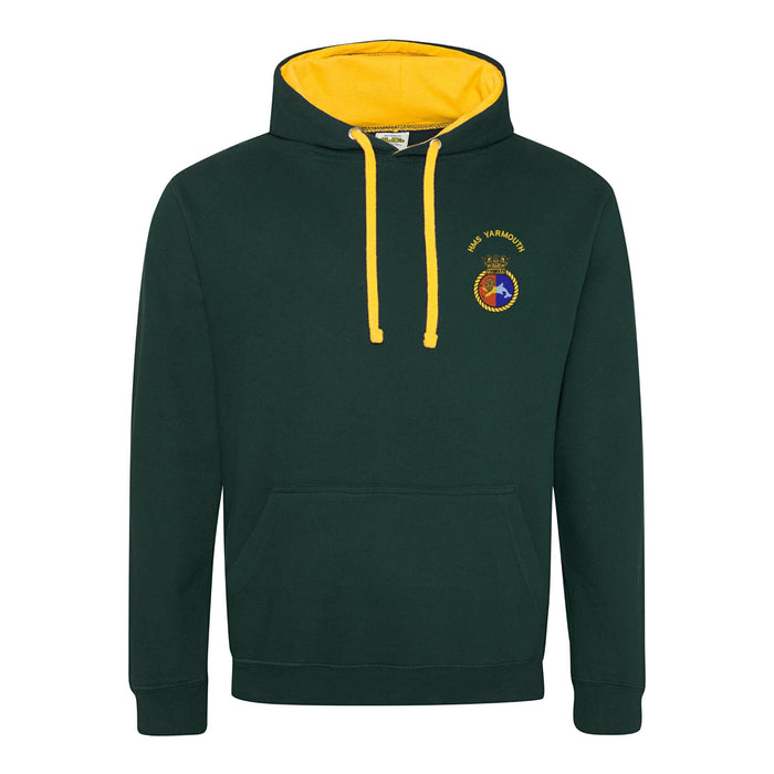 HMS Yarmouth Varsity Contrast Hoodie