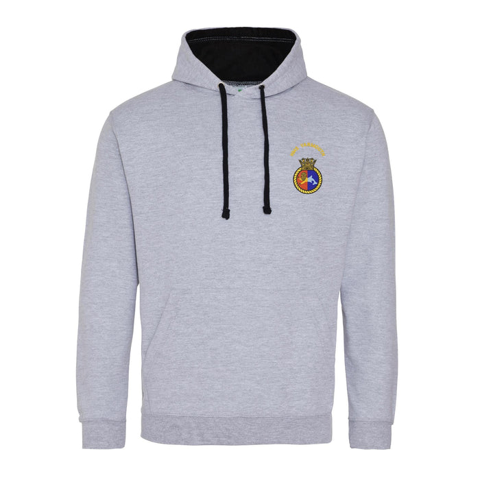 HMS Yarmouth Varsity Contrast Hoodie