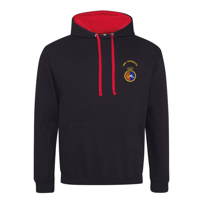 HMS Yarmouth Varsity Contrast Hoodie