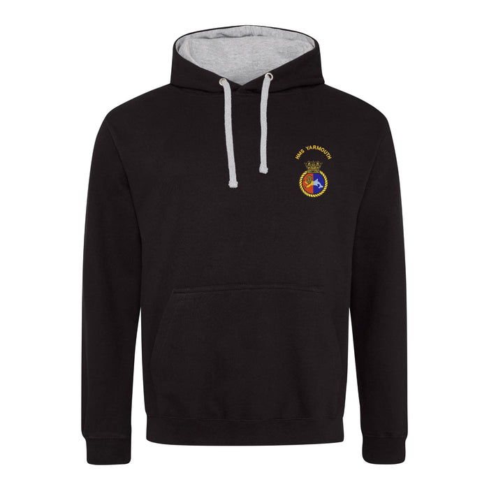 HMS Yarmouth Varsity Contrast Hoodie