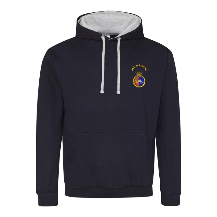 HMS Yarmouth Varsity Contrast Hoodie