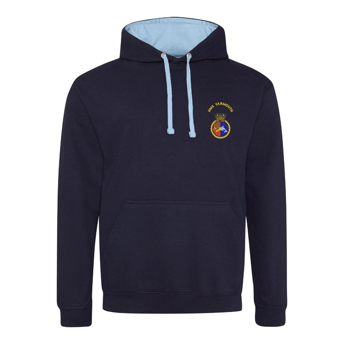 HMS Yarmouth Varsity Contrast Hoodie