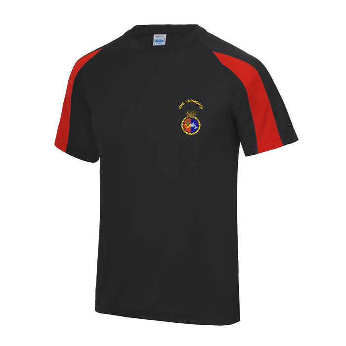 HMS Yarmouth Contrast Polyester T-Shirt