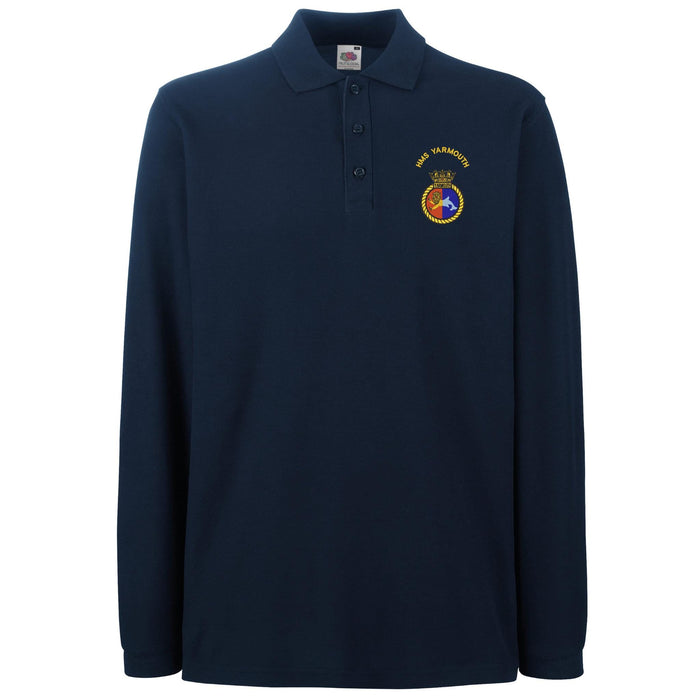 HMS Yarmouth Long Sleeve Polo Shirt