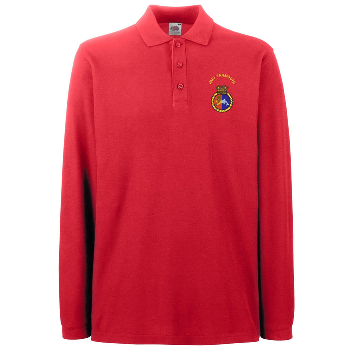 HMS Yarmouth Long Sleeve Polo Shirt