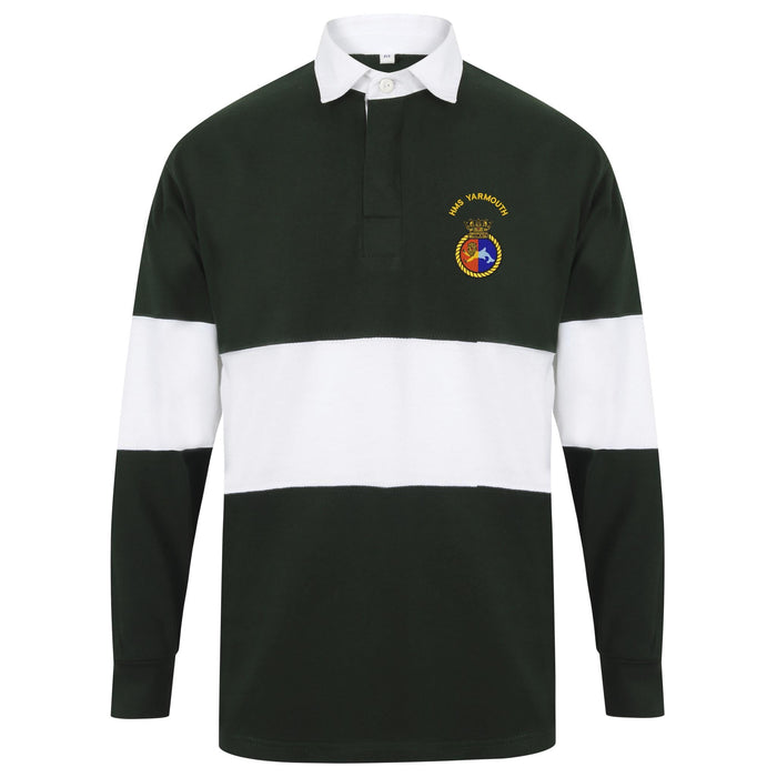 HMS Yarmouth Long Sleeve Panelled Rugby Shirt