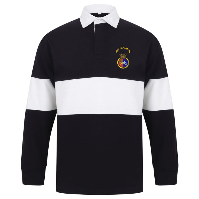 HMS Yarmouth Long Sleeve Panelled Rugby Shirt