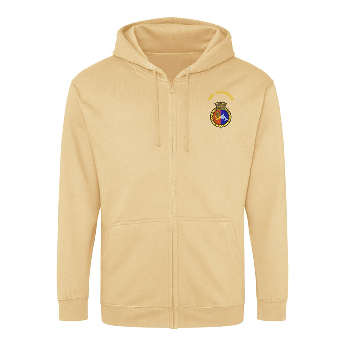 HMS Yarmouth Zipped Hoodie