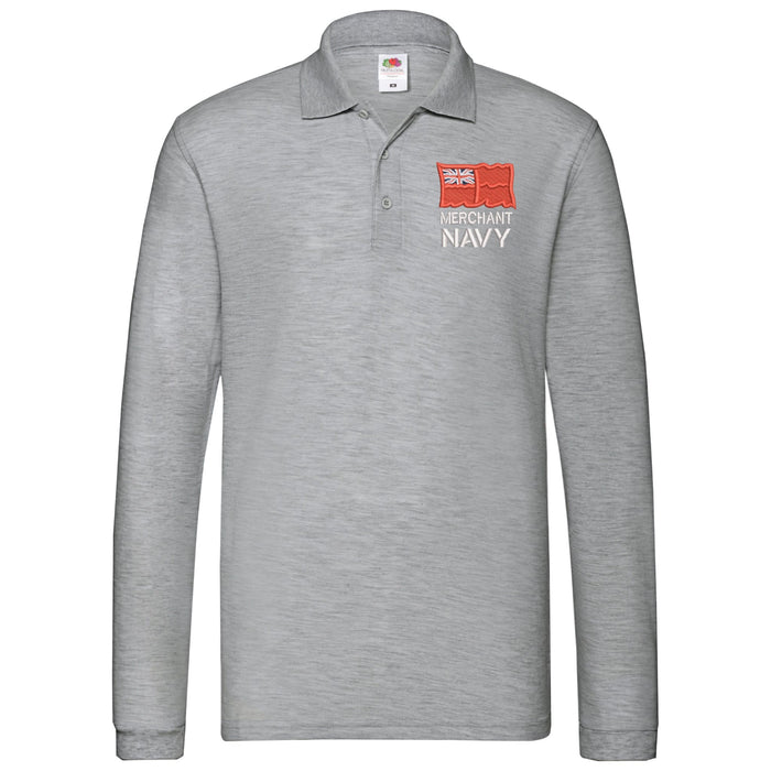 Merchant Navy Long Sleeve Polo Shirt