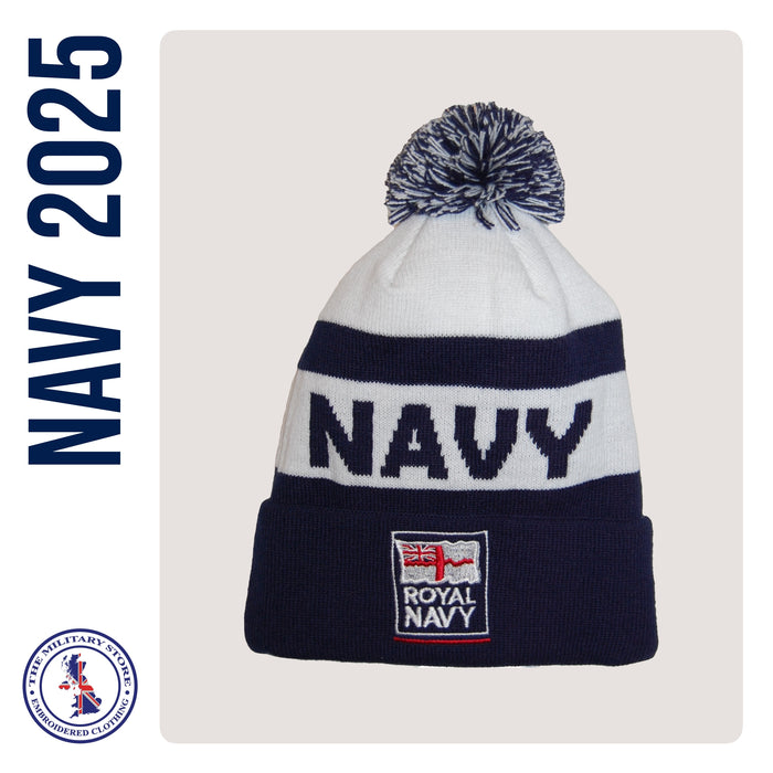 Royal Navy Bobble Beanie Hat