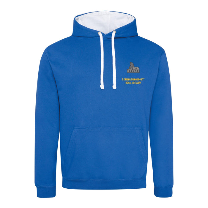 Royal Artillery 7 Sphinx Commando Battery Varsity Contrast Hoodie