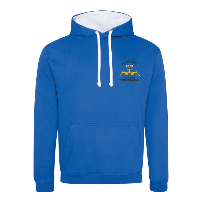 Royal Navy Veteran Submariner Varsity Contrast Hoodie