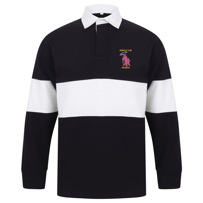 Signals Club Troodos Long Sleeve Panelled Rugby Shirt